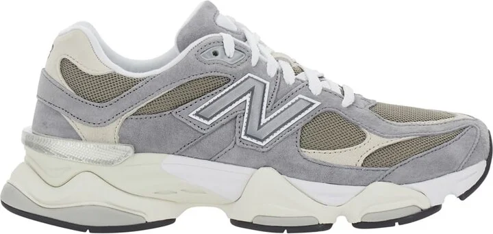 '9060' Grey Sneaker With Side Logo And Chunky Sole In Suede Unisex