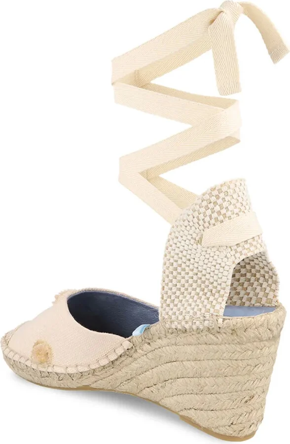 90mm Anabela pompom espadrilles - Image 3