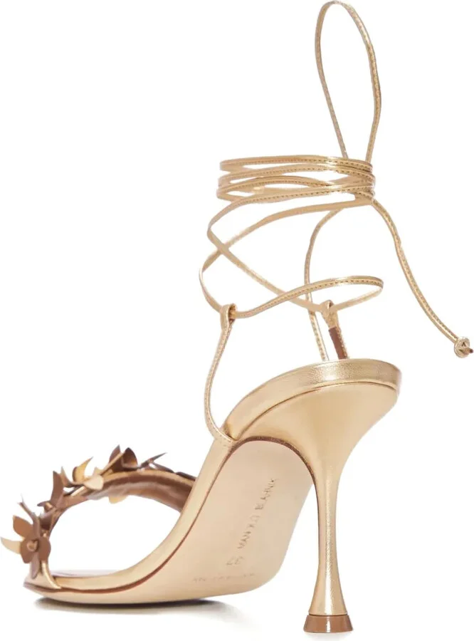 90mm Anista flower-embellished lace-up sandals - Image 2