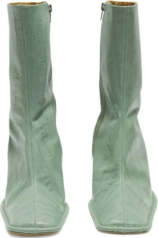 90mm Anitha eel-embossed square-toe boots - Image 3