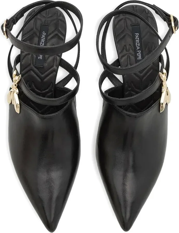 90mm Ankle-Wrap Insect-Embellished Pumps - Image 3