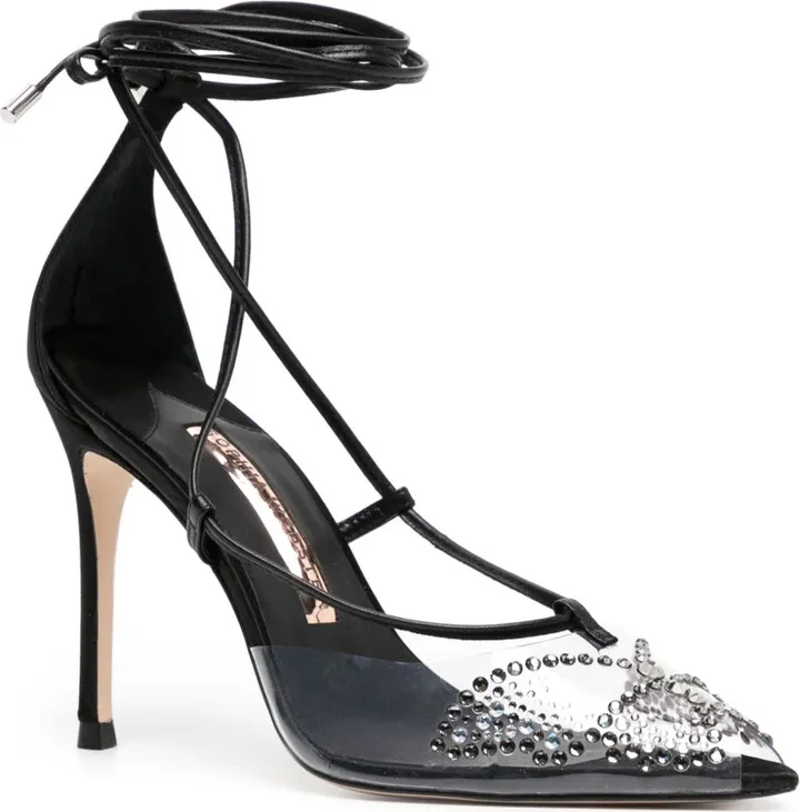 90mm Aria crystal-embellished pumps - Image 2