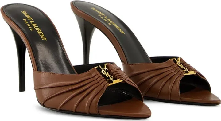 90mm Babylone leather heeled sandals - Image 2