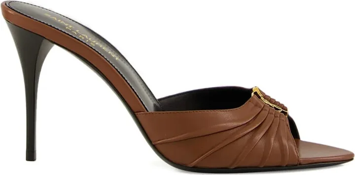 90mm Babylone leather heeled sandals