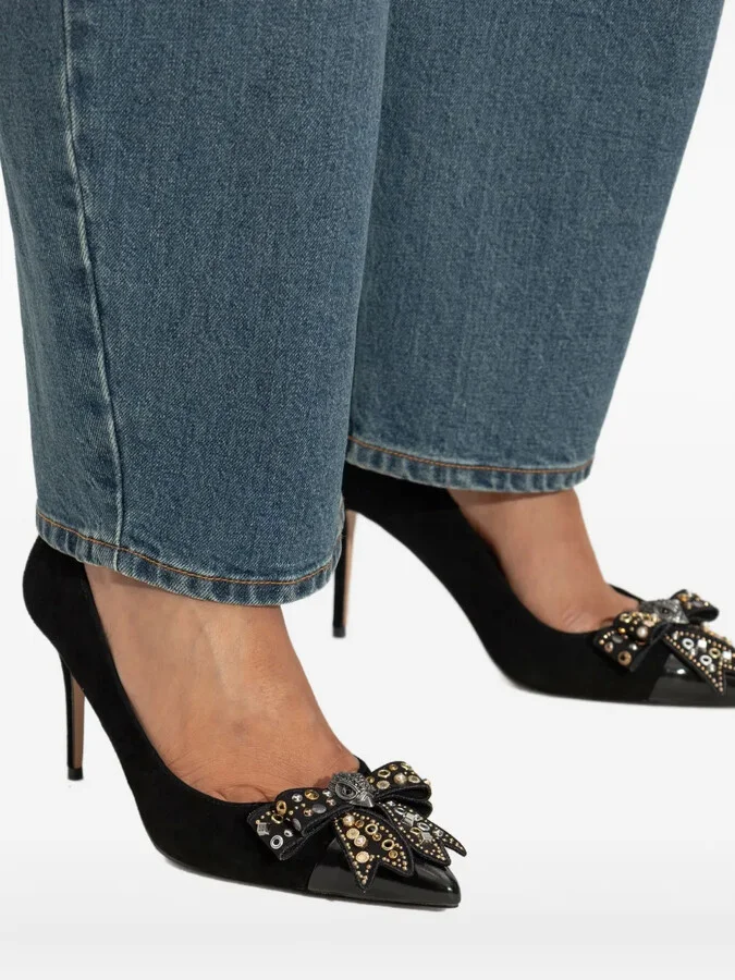 90mm Belgravia bow-embellished stiletto pumps - Image 5