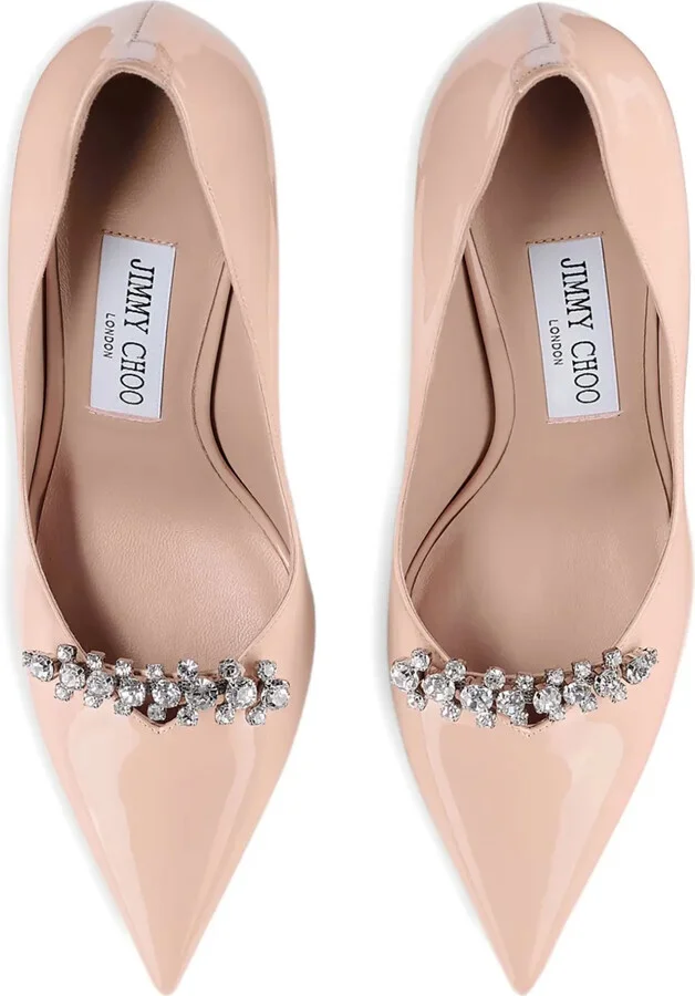 90mm Belinda patent-leather crystal-embellished pumps - Image 4