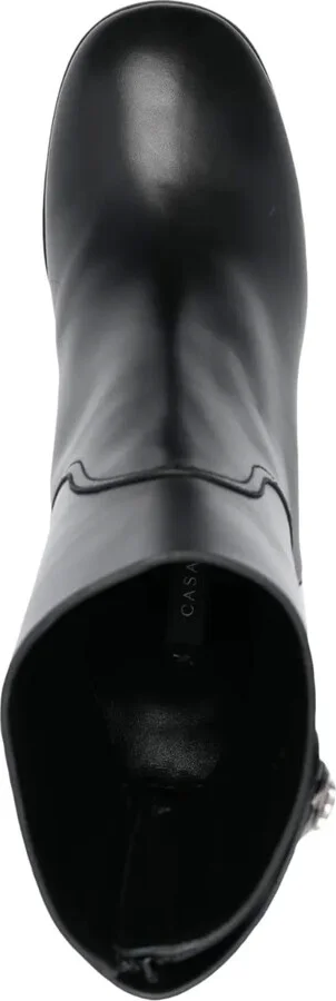 90mm Block-Heel Leather Boots - Image 4