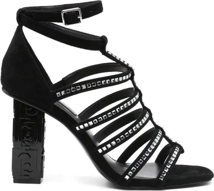 90mm Branded-Heel Sandals