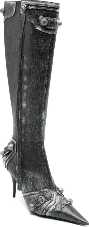 90mm Cagole leather boots - Image 2