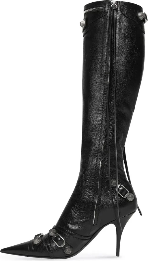 90mm Cagole leather boots - Image 5