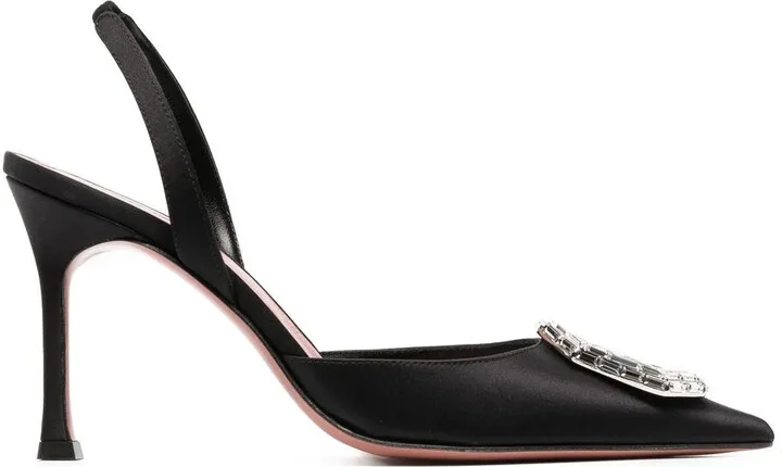 90mm Camelia slingback pumps