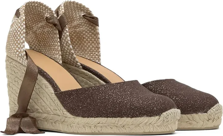90mm Carina glitter wedge-heel espadrilles - Image 2