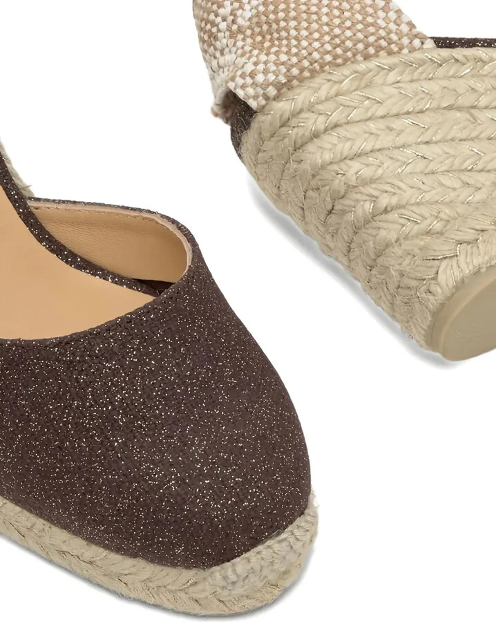90mm Carina glitter wedge-heel espadrilles - Image 4