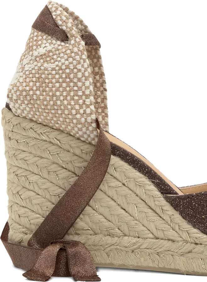 90mm Carina glitter wedge-heel espadrilles - Image 5