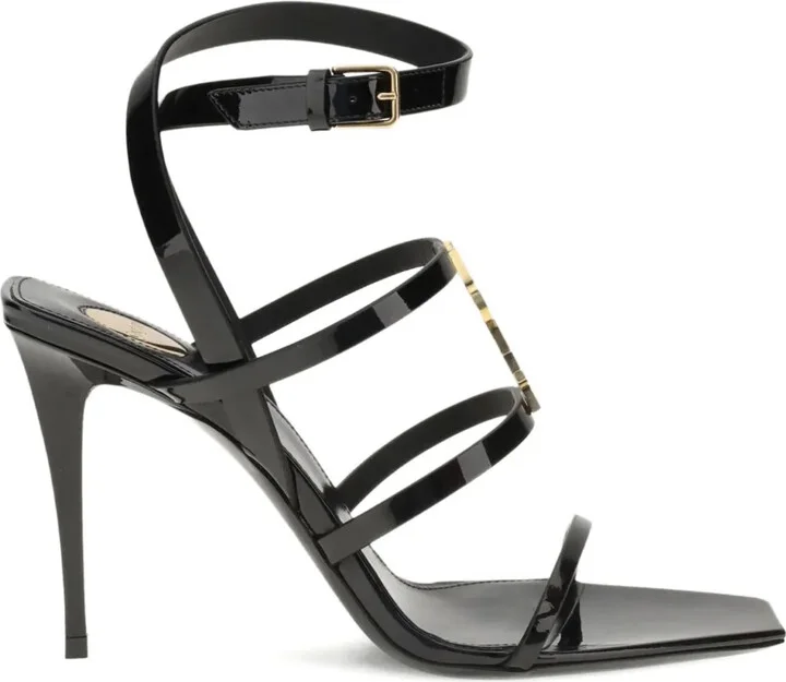90mm Cassandra logo-plaque sandals