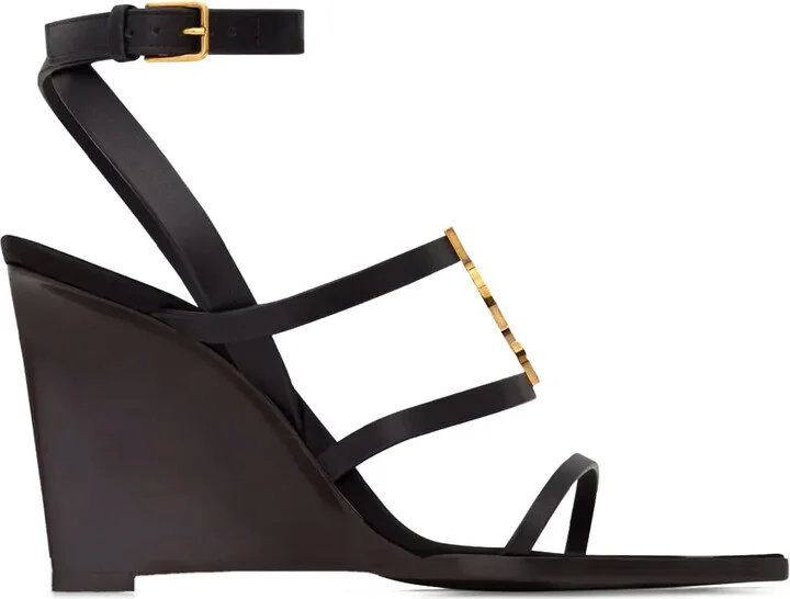 90mm Cassandra strappy wedge sandals