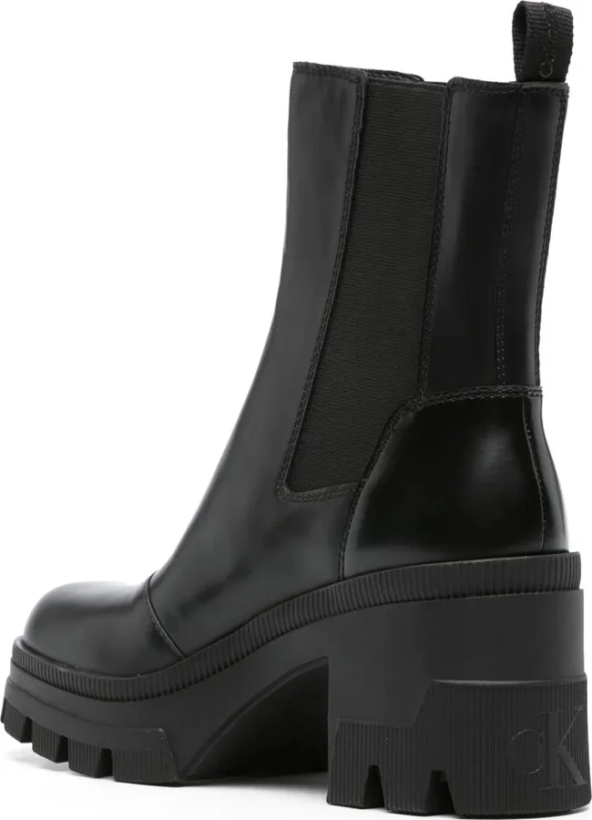 90mm Chunky Leather Boots - Image 3