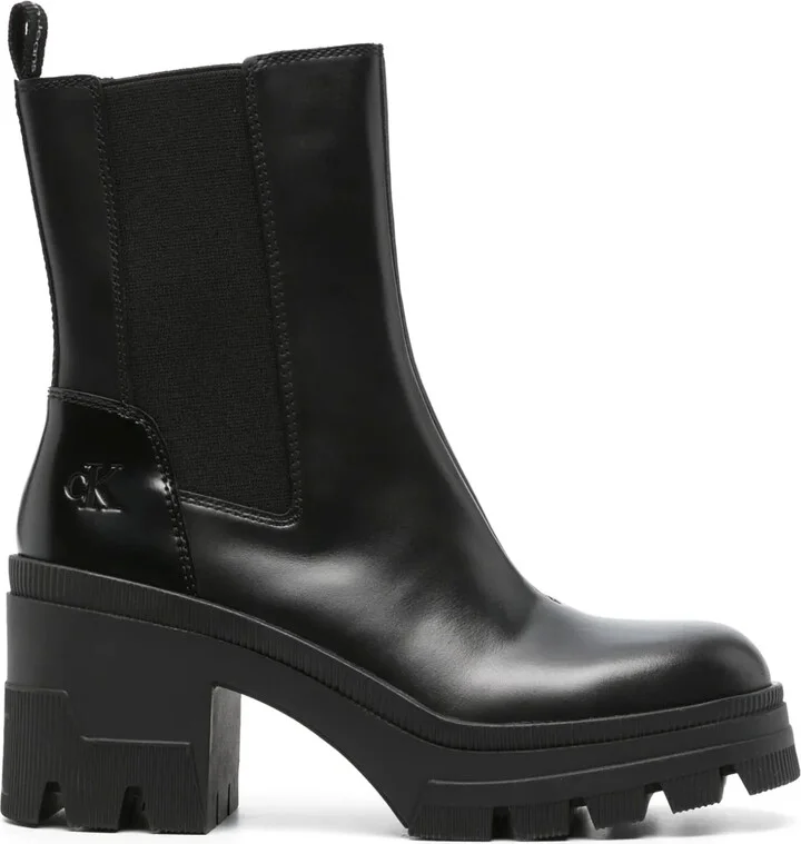90mm Chunky Leather Boots