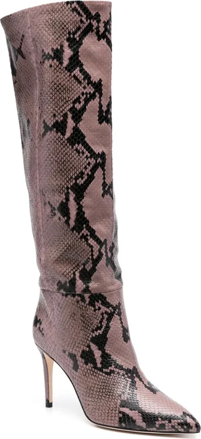 90mm Crocodile-Embossed Boots - Image 2