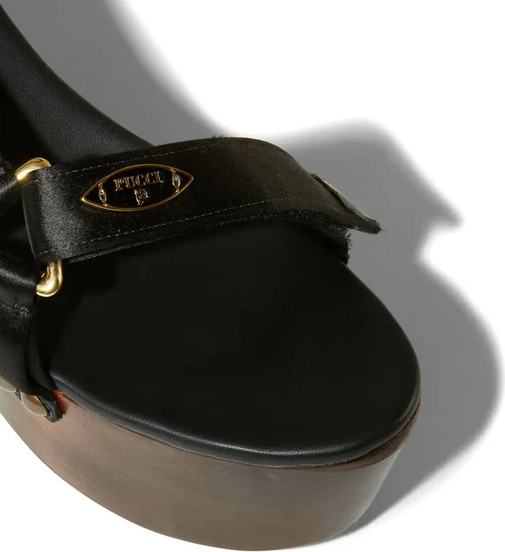 90mm Crush logo-plaque wedge sandals - Image 2