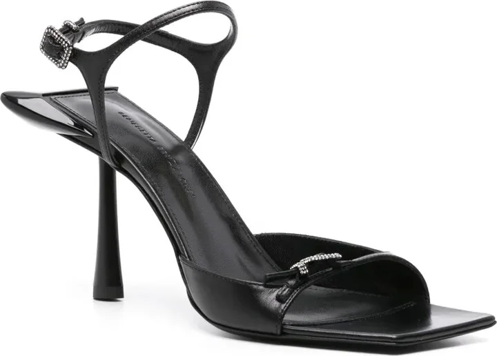 90mm Crystal-Buckle Leather Sandals - Image 2