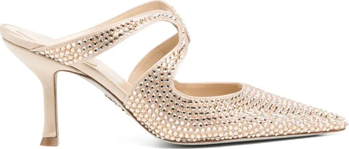 90mm Crystal-Embellished Mules