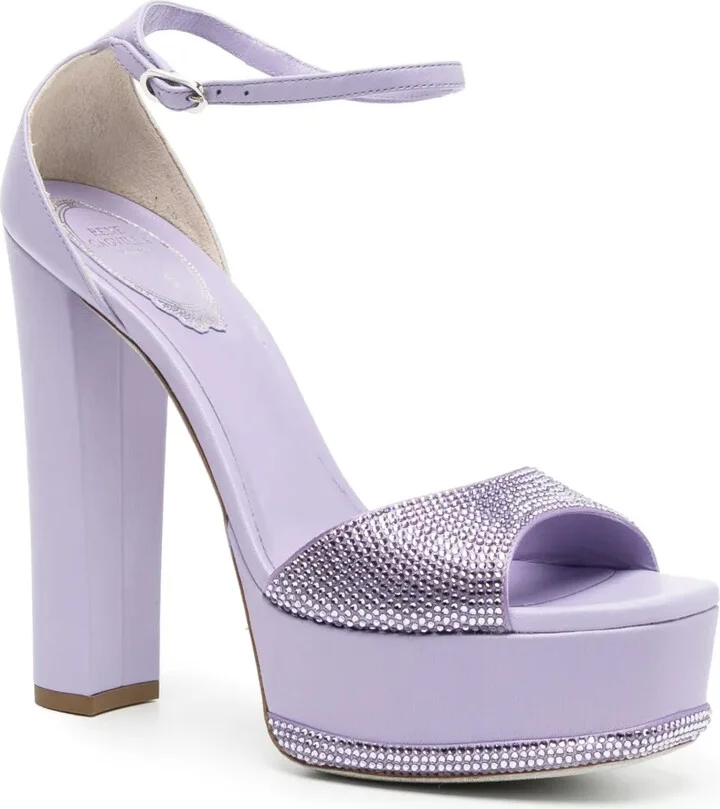90mm Crystal-Embellished Platform Sandals - Image 2