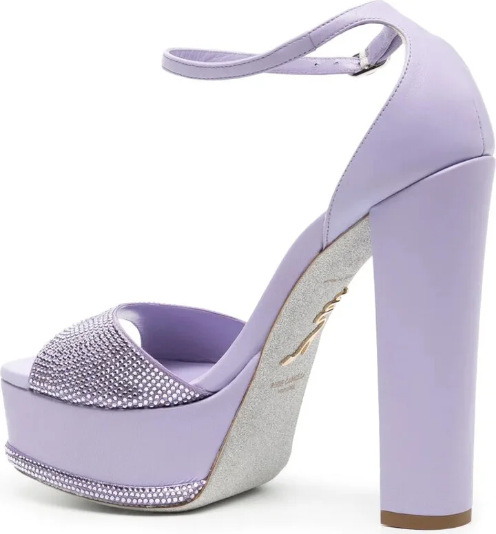 90mm Crystal-Embellished Platform Sandals - Image 3