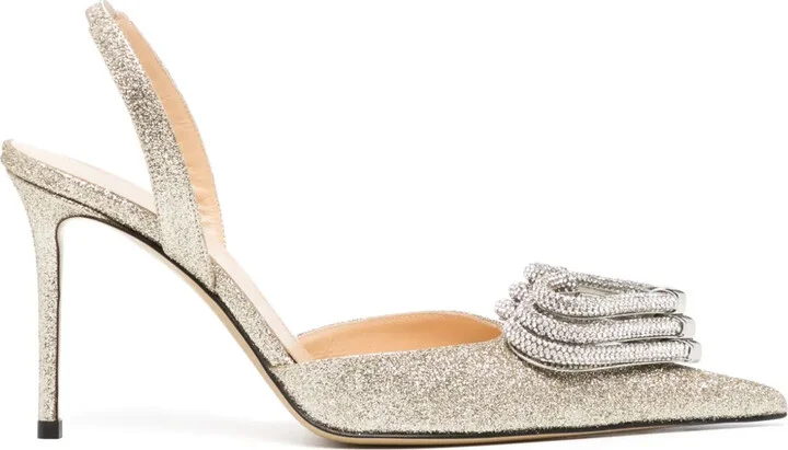 90mm Crystal-Embellished Pointed-Toe Pumps