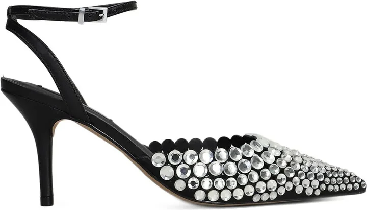 90mm Crystal-Embellished Slingback Pumps