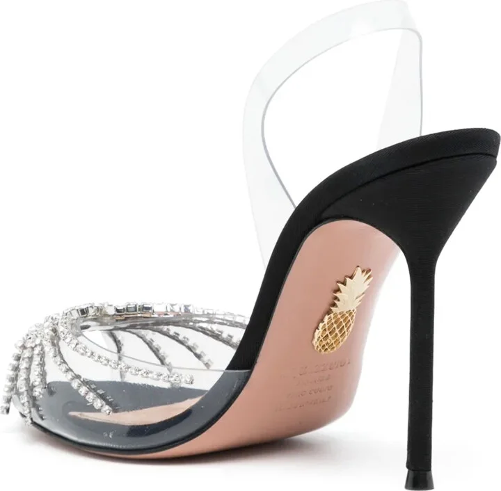 90mm Crystal-Embellished Slingback Sandals - Image 3
