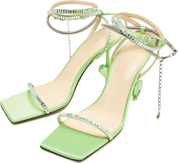 90mm Crystal-Heart Sandals - Image 5
