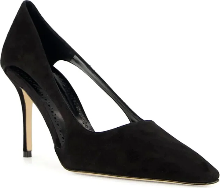 90MM cut-out suede pumps - Image 2
