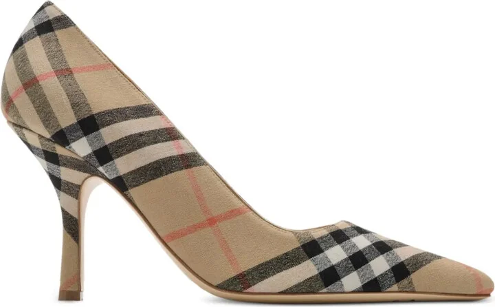 90mm Dame checked pumps​