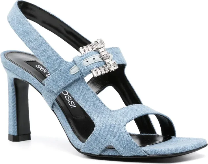 90mm Denim Sandals - Image 2