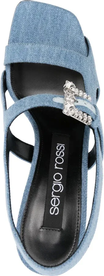 90mm Denim Sandals - Image 4