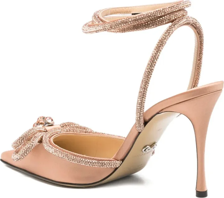 90mm Double Bow embellished-bow heeled pumps - Image 3