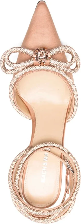 90mm Double Bow embellished-bow heeled pumps - Image 4