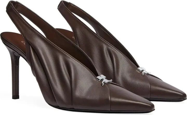 90mm Draped Slingback Pumps - Image 2