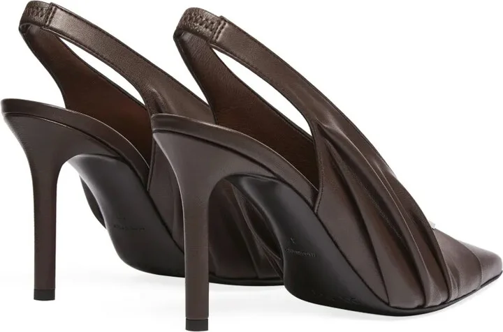 90mm Draped Slingback Pumps - Image 3