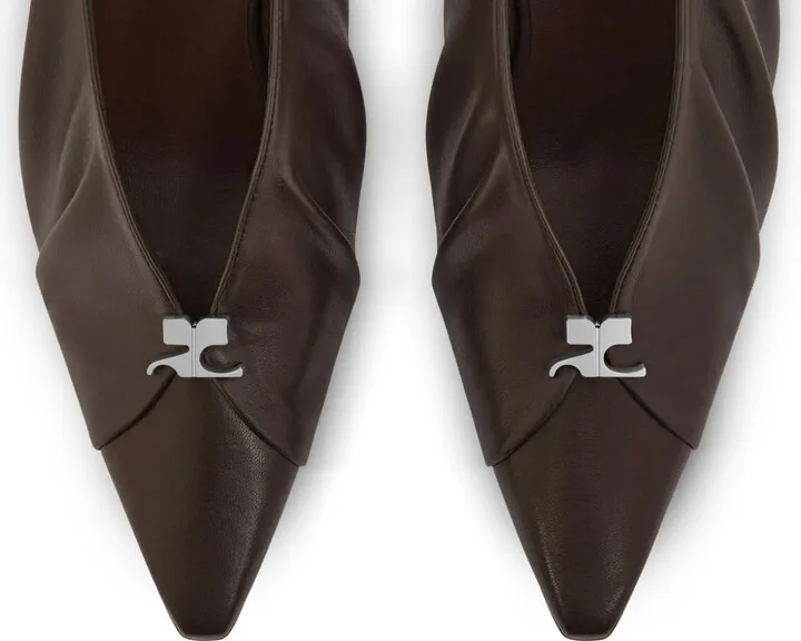 90mm Draped Slingback Pumps - Image 4