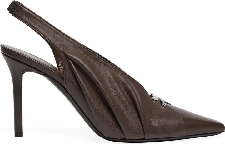 90mm Draped Slingback Pumps