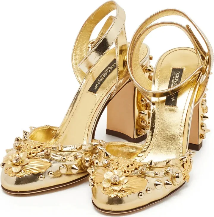 90mm Embellished Block-Heel Pumps - Image 2