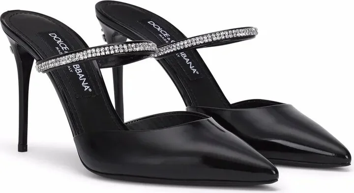 90mm Embellished Patent Leather Mules - Image 2