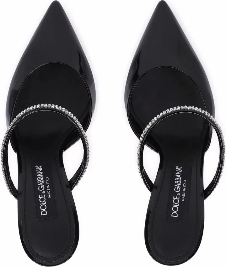 90mm Embellished Patent Leather Mules - Image 4