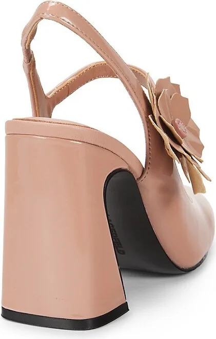 90MM Floral Appliqué Glossy Pumps - Image 3
