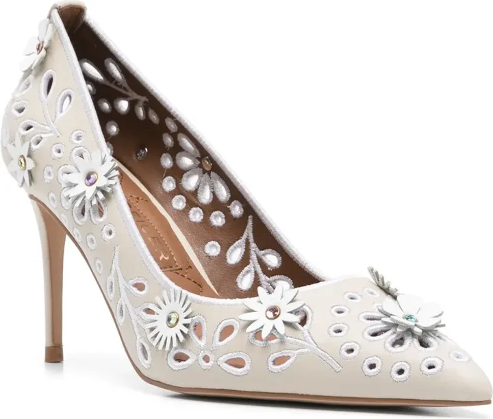 90mm Flower Belgravia pumps - Image 2