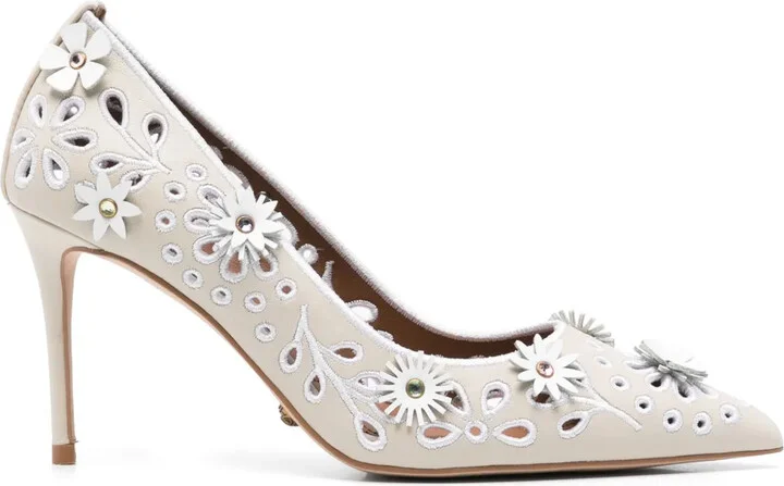 90mm Flower Belgravia pumps