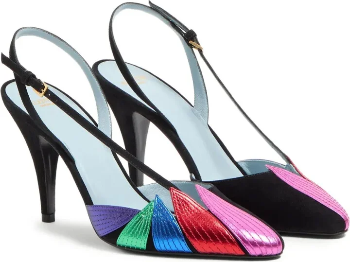 90mm Foliefoliage slingback pumps - Image 2