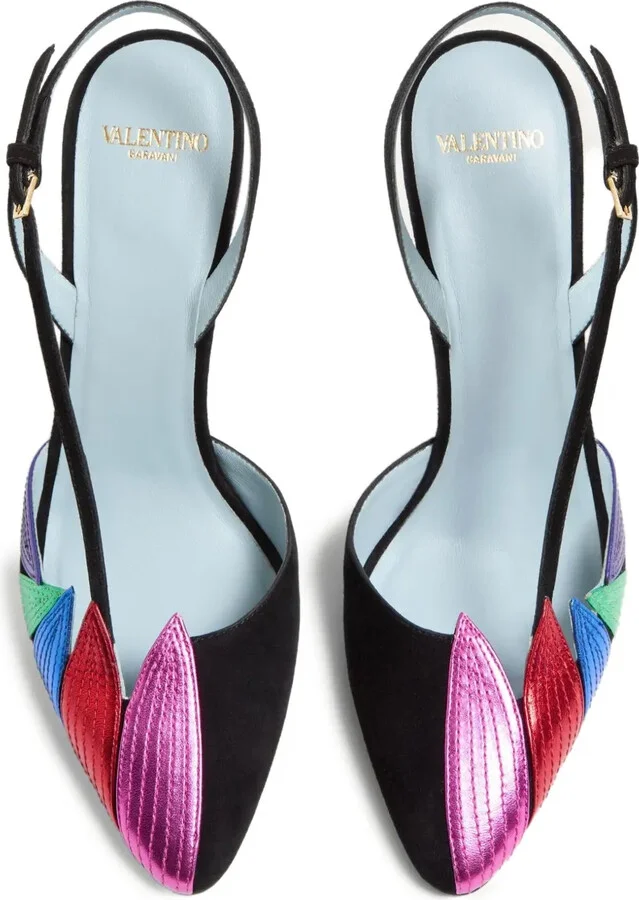 90mm Foliefoliage slingback pumps - Image 4